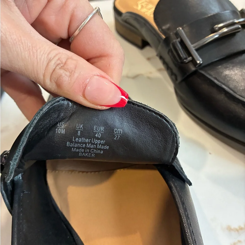 Franco Sarto black buckle mule loafers size 10 - Picture 3 of 3